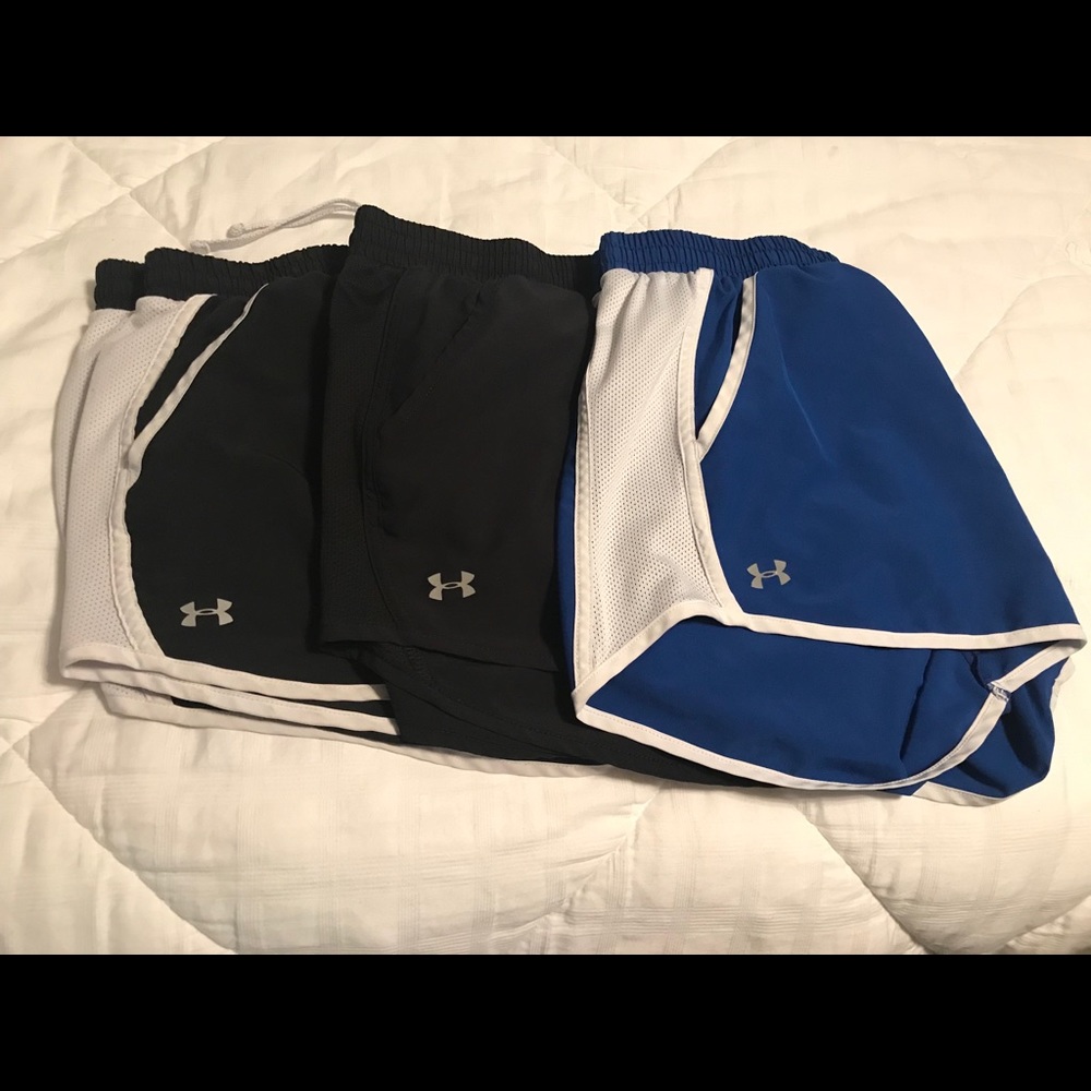 3 pairs of under armour dri fit shorts size large